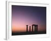 Greece, Peloponnes, Corinth, Apollon Temple, Silhouette, Morning Light-Thonig-Framed Photographic Print