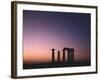 Greece, Peloponnes, Corinth, Apollon Temple, Silhouette, Morning Light-Thonig-Framed Photographic Print