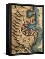 Greece, Rhodes, Nautical Atlas, Detail: City of Rhodes, 1537-Giorgio Sideri-Framed Stretched Canvas