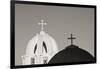 Greece, Santorini. Church Steeples and Crosses-Bill Young-Framed Photographic Print