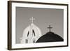 Greece, Santorini. Church Steeples and Crosses-Bill Young-Framed Photographic Print