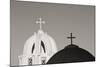 Greece, Santorini. Church Steeples and Crosses-Bill Young-Mounted Photographic Print