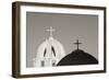 Greece, Santorini. Church Steeples and Crosses-Bill Young-Framed Photographic Print
