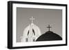 Greece, Santorini. Church Steeples and Crosses-Bill Young-Framed Photographic Print