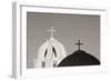 Greece, Santorini. Church Steeples and Crosses-Bill Young-Framed Photographic Print