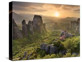 Greece, Thessaly, Meteora, Holy Monastery of Rousanou-Michele Falzone-Stretched Canvas