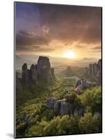 Greece, Thessaly, Meteora, Holy Monastery of Rousanou-Michele Falzone-Mounted Photographic Print