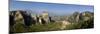 Greece, Thessaly, Meteora, Panoramic View of Meteora and Holy Monastery of Rousanou-Michele Falzone-Mounted Photographic Print