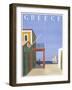 Greece Travel Poster-null-Framed Photographic Print