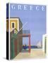 Greece Travel Poster-null-Stretched Canvas