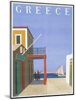 Greece Travel Poster-null-Mounted Photographic Print