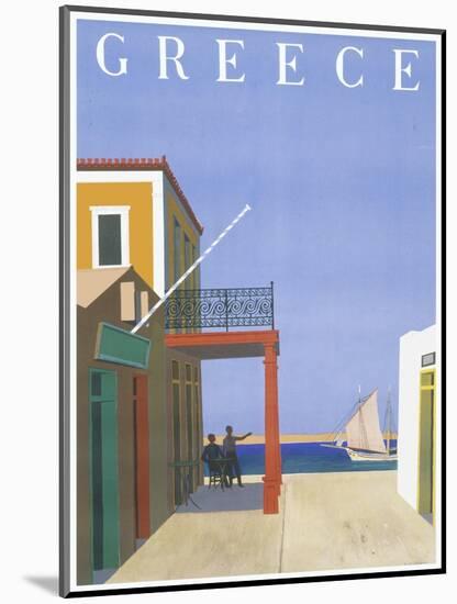 Greece Travel Poster-null-Mounted Photographic Print