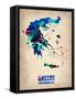 Greece Watercolor Poster-NaxArt-Framed Stretched Canvas