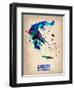 Greece Watercolor Poster-NaxArt-Framed Art Print