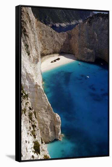 Greece, Zakynthos Island, Navagio Beach, Ionian Islands-null-Framed Stretched Canvas