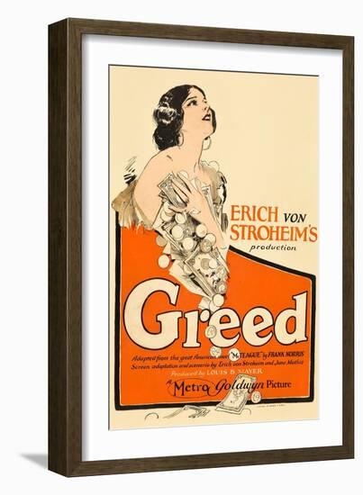 Greed, Zasu Pitts, 1924-null-Framed Art Print