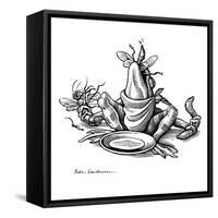 Greedy Frog, Conceptual Artwork-Bill Sanderson-Framed Stretched Canvas