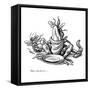 Greedy Frog, Conceptual Artwork-Bill Sanderson-Framed Stretched Canvas