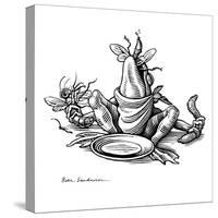 Greedy Frog, Conceptual Artwork-Bill Sanderson-Stretched Canvas