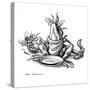 Greedy Frog, Conceptual Artwork-Bill Sanderson-Stretched Canvas