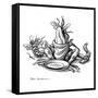 Greedy Frog, Conceptual Artwork-Bill Sanderson-Framed Stretched Canvas