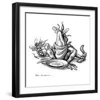 Greedy Frog, Conceptual Artwork-Bill Sanderson-Framed Photographic Print