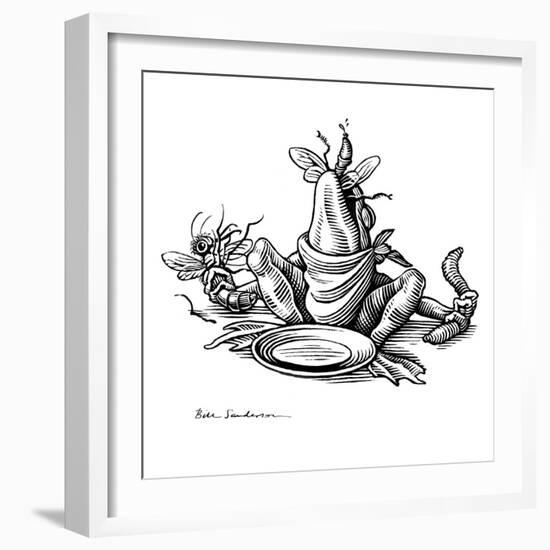 Greedy Frog, Conceptual Artwork-Bill Sanderson-Framed Photographic Print