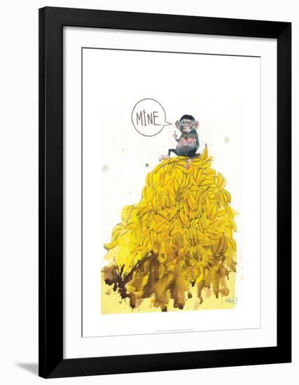 Greedy Monkey-Lora Zombie-Framed Art Print