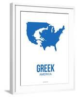 Greek America Poster 1-NaxArt-Framed Art Print