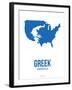 Greek America Poster 1-NaxArt-Framed Art Print