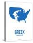 Greek America Poster 1-NaxArt-Stretched Canvas