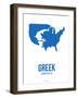 Greek America Poster 1-NaxArt-Framed Art Print