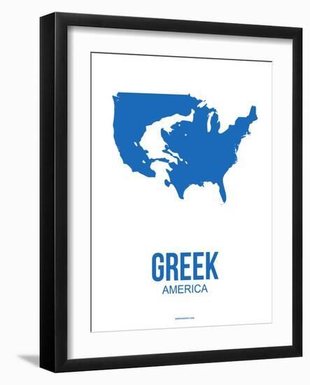 Greek America Poster 1-NaxArt-Framed Art Print