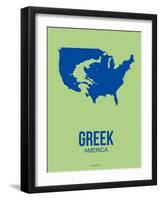 Greek America Poster 2-NaxArt-Framed Art Print