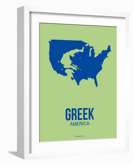 Greek America Poster 2-NaxArt-Framed Art Print