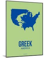 Greek America Poster 2-NaxArt-Mounted Art Print