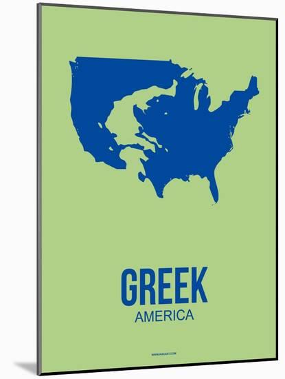 Greek America Poster 2-NaxArt-Mounted Art Print