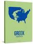 Greek America Poster 2-NaxArt-Stretched Canvas