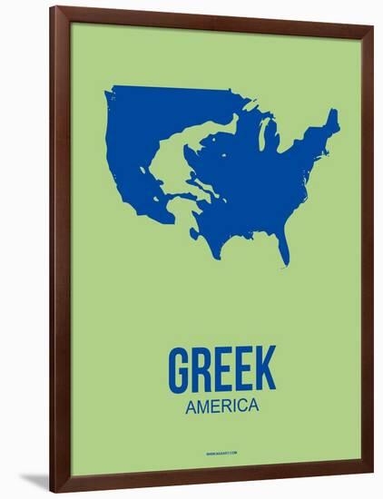 Greek America Poster 2-NaxArt-Framed Art Print