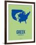 Greek America Poster 2-NaxArt-Framed Art Print