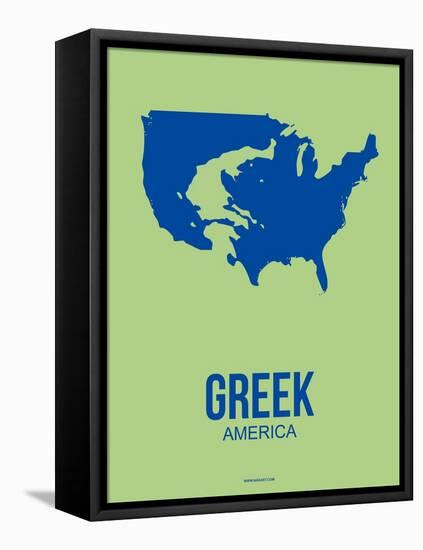 Greek America Poster 2-NaxArt-Framed Stretched Canvas