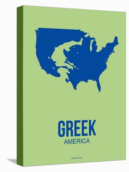 Greek America Poster 2-NaxArt-Stretched Canvas