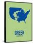 Greek America Poster 2-NaxArt-Framed Stretched Canvas