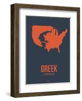 Greek America Poster 3-NaxArt-Framed Art Print