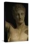 Greek Art. Hermes and Dionysus Child. Sculpture by Praxiteles. Greece-null-Stretched Canvas