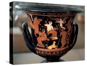 Greek Art. Krater Depicting Parties Idle. Dated to 4th Century BC. National Archaeological…-null-Stretched Canvas