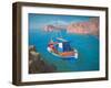 Greek Boat off Rhodes (Oil on Board)-William Ireland-Framed Giclee Print