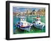 Greek Boats - Artistic Picture-Maugli-l-Framed Art Print