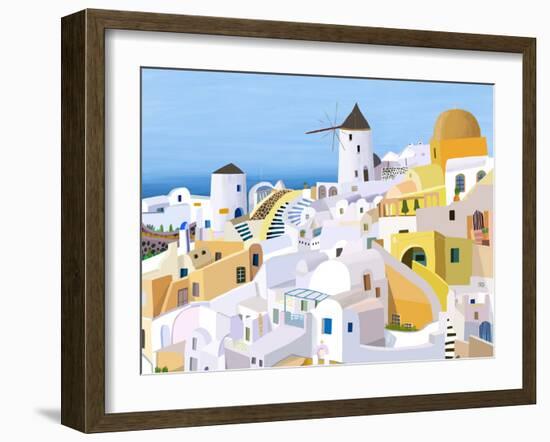 Greek Buildings I-Carla Daly-Framed Art Print