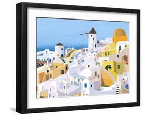 Greek Buildings I-Carla Daly-Framed Art Print